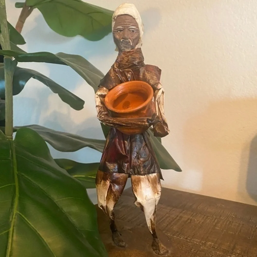 Vintage Jalisco Paper Mache‎ Mexican Folk Art Peasant Women And Man Decor